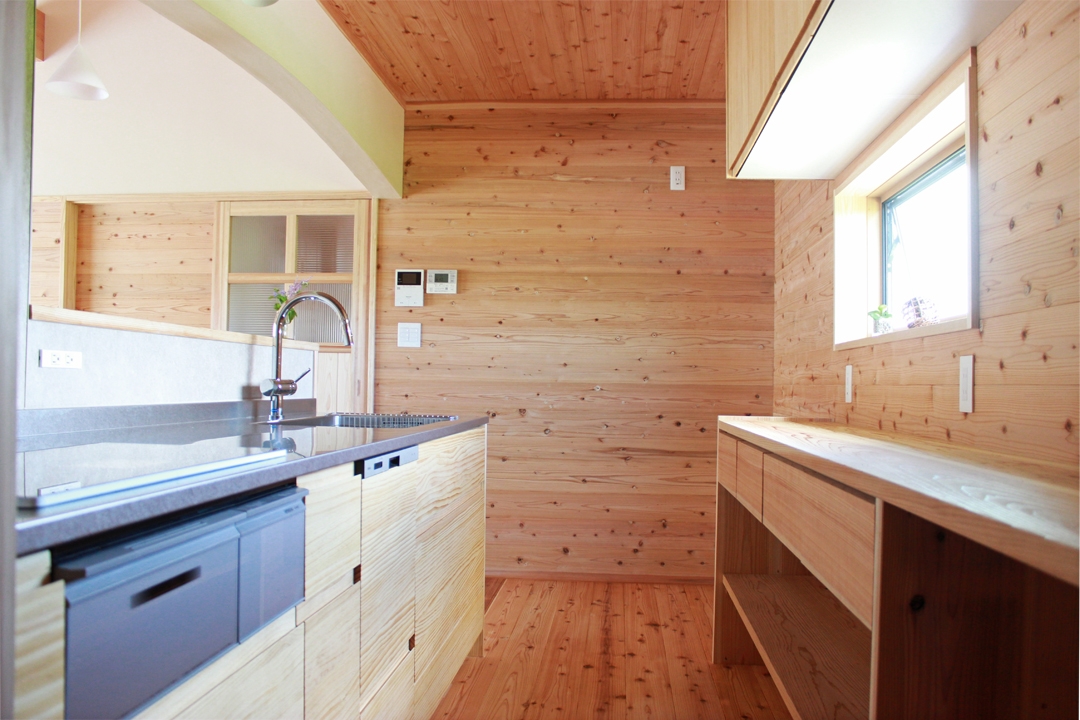大分で建てる自然素材の家・もくせい工舎施工事例・宇佐市・キッチン